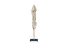 Classic Tokai hardwood patio umbrella with a 2.5m square canopy, shown closed